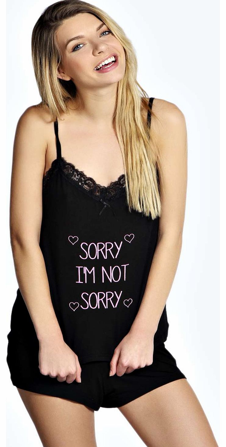 Lisa Sorry Im Not Sorry Cami  Short PJ Set -