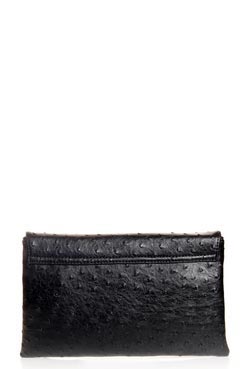 Livi Faux Ostrich Envelope Clutch