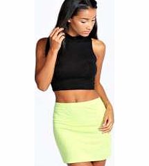 boohoo Maisy Mini Bodycon Jersey Skirt - lime azz54382