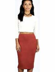 boohoo Midi Skirt - terracotta azz12188