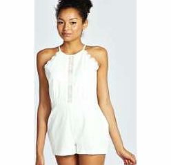 Millie Lace Front Cutaway Shoulder Playsuit -