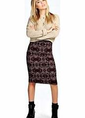 boohoo Paisley Print Midi Skirt - multi azz15587