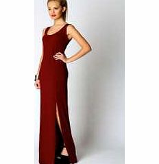 Petite Cameron Scoop Neck Front Split Maxi Dress