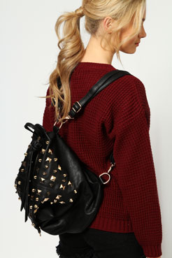 Poppy 2 Way To Wear Stud Rucksack Female