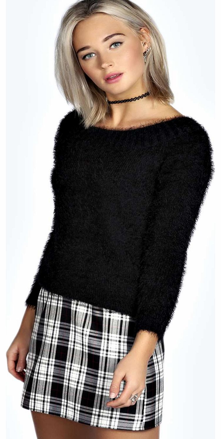 Riley Checked Woven Mini Skirt - black azz17646