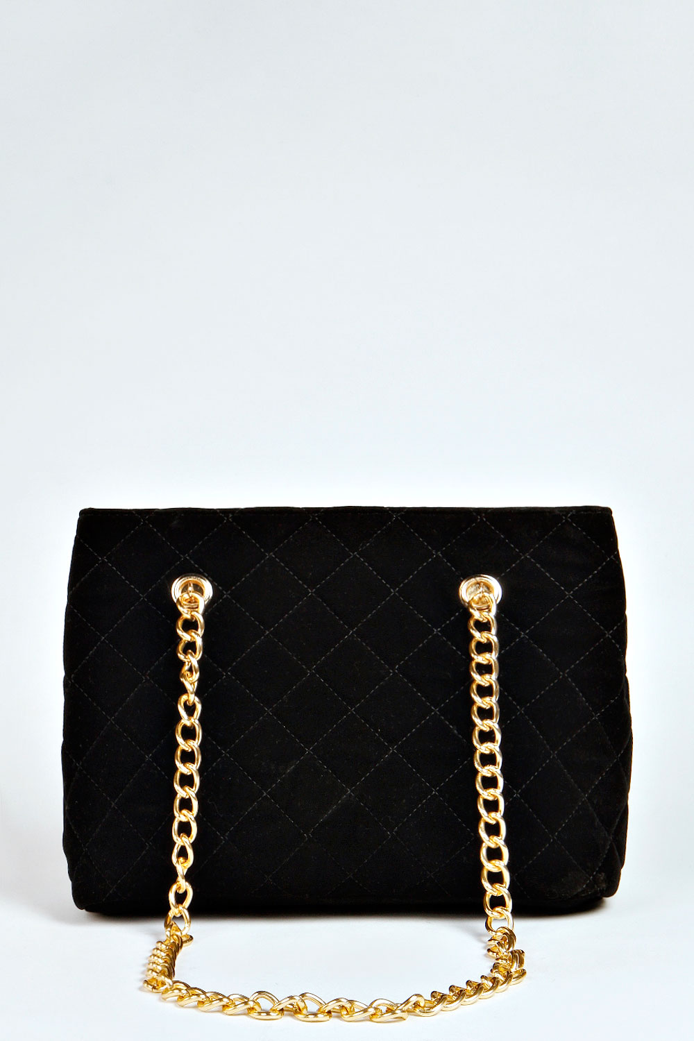 Stella Quilted Velvet Chain Strap Bucket