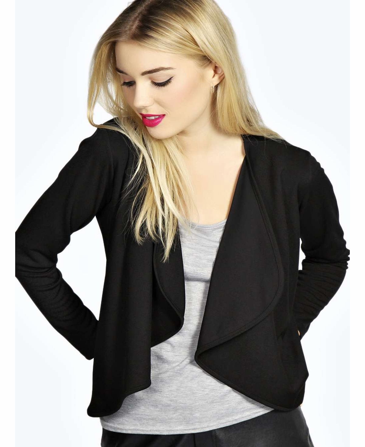 Tegan Waterfall Jacket - black azz15572