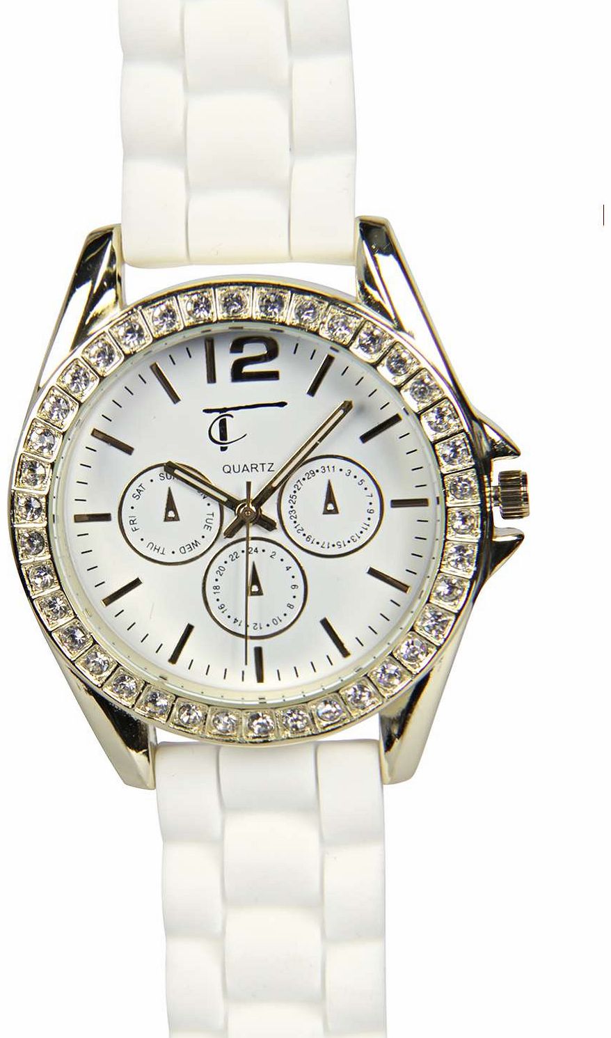 Viola Colour Block Watch - white azz14320