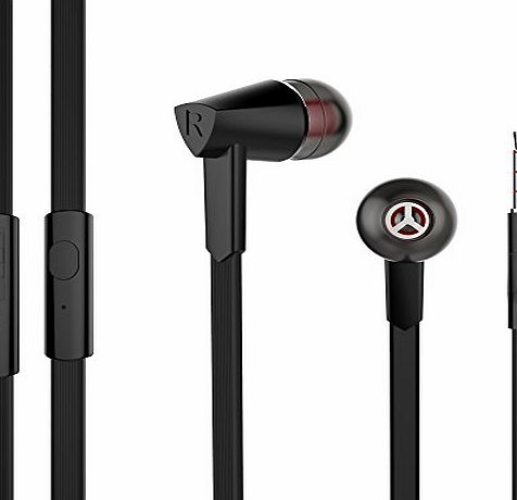 Boostek SE570 Wired Earphones with Microphone Line Control In-ear Headphones Black