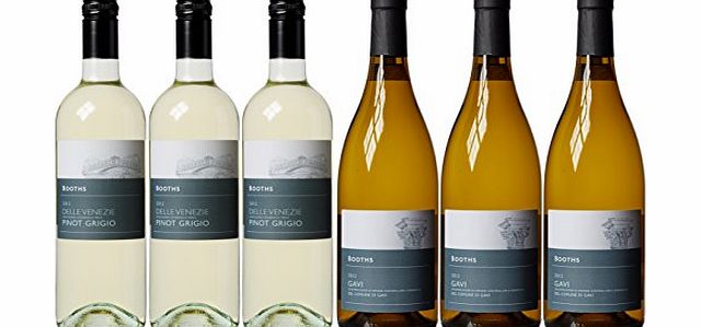 Booths Italian White Mixed Case 3 Gavi Di Gavi 3 Pinot Grigio Wine 75 cl (Case of 6)