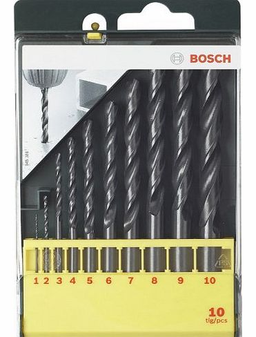 10 Piece Metal HSS-R Drill Bit Set