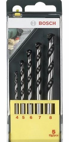 5pc Concrete Drill Bit Set