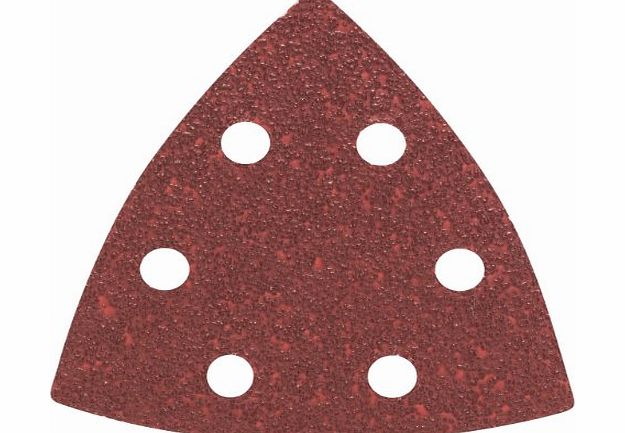 5x Velcro Sand Paper Delta Sander 93 mm Red Wood Grain 40