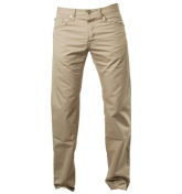 (Deam) Beige Straight Leg Jeans - 32`