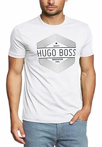 Mens Tee 1 Crew Neck Short Sleeve T-Shirt, White (White 100), Large