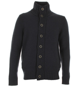 Kamara Navy Buttoned Sweater