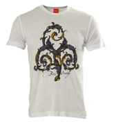 White T-Shirt with Printed Design (Kick 2)