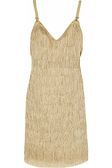 Fringed shift dress