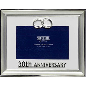 Silver 30th Wedding Anniversary Photo Frame