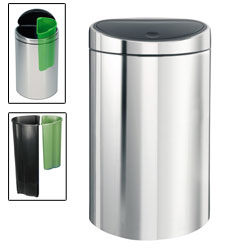 10/23 Litre Twin Bin Brilliant Steel