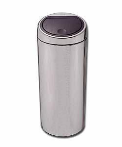 30 Litre Chrome Touch Bin