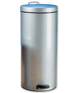 30 Litre Metallic Grey Pedal Bin