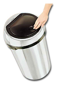 50 Litre Chrome Touch Bin.