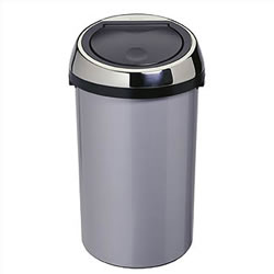 Metallic Grey 50L Touch Bin