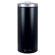 Pedal Bin 30L Black/Steel Lid