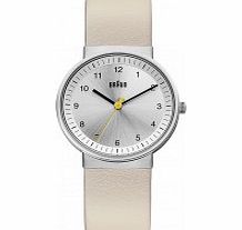 Braun Ladies Silver Beige Watch