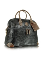 Safari - Black Croco Stamped Micro-Suede Beauty