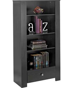 Brisbane Black Ash Wood Effect - Tall Bookcase