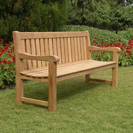 Britannia 1.8m Heavy Teak Bench with Extra Seat