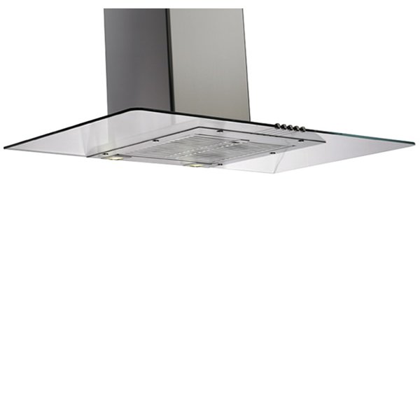 Allegro 90cm Flat Glass Chimney Hood