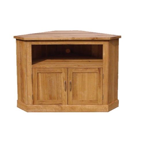 Contemporary Oak Corner TV Cabinet