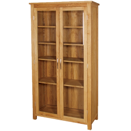 Brooklyn Contemporary Oak Glazed Bookcase