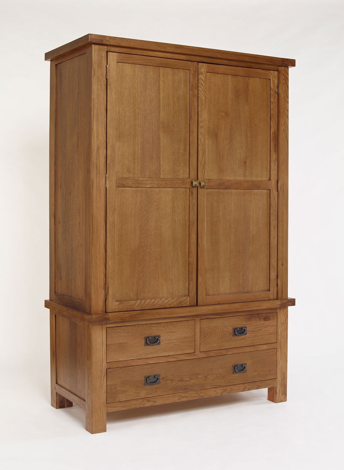 Rustic Oak Double Wardrobe