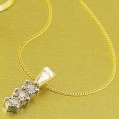 footprints diamond trilogy pendant