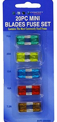 Brookstone AVR-350460 Mini Fuse Set (20 Pieces)