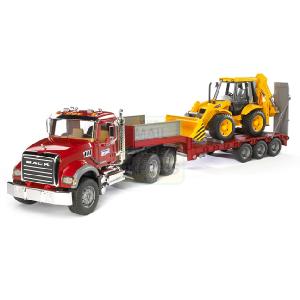 MACK Granite Truck With Low Loader and JCB 4CX Backhoe Loader