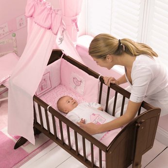 Dark Swinging Crib and Drape Rod