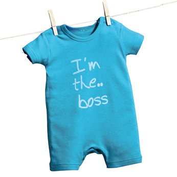 I` The Boss Romper - 0-3 months