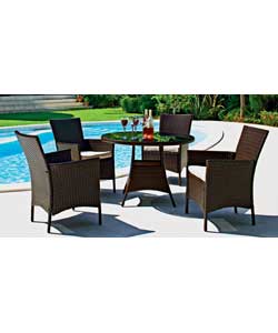 Brunswick 4 Seater Wicker Effect Patio Set