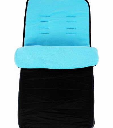 Baby Travel Essential Deluxe Snug Footmuff Cosytoes - Black/Ocean