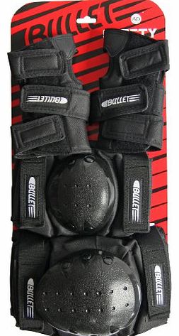 Bullet Adult Knee/Elbow/Wrist Protection Pad Set - Black