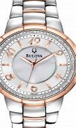 Bulova Ladies Two Tone Diamonds Rosedale Watch