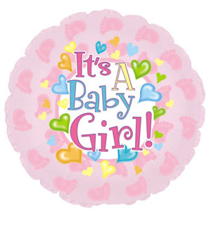 Bunches.co.uk Its a Girl Balloon BGIR