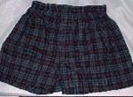 Mens Navy Check Cotton Woven Boxers