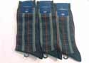 Navy Check Pack of 3 Socks