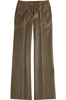 Herringbone straight leg pants